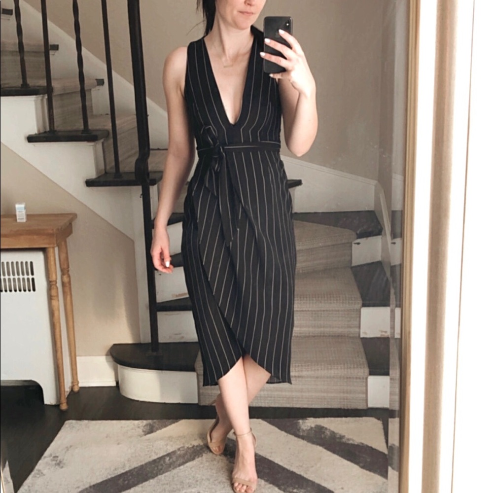 PS The Label Pinstriped Dress, Size XS